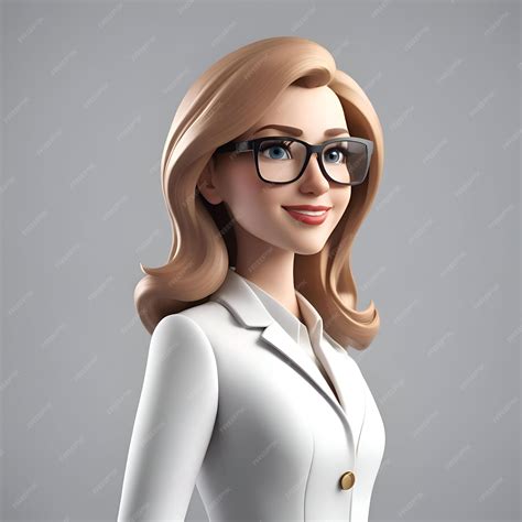 Free Ai Image Portrait Of A Beautiful Business Woman Wearing Glasses And A White Suit