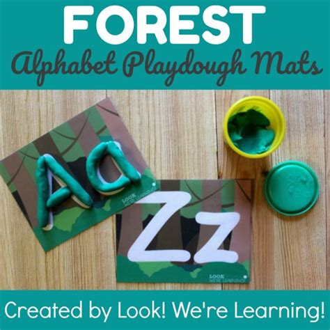 Forest Playdough Alphabet Mats