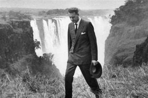 Prime Minister Of Rhodesia Ian Smith Taking A Walk By Victoria Falls