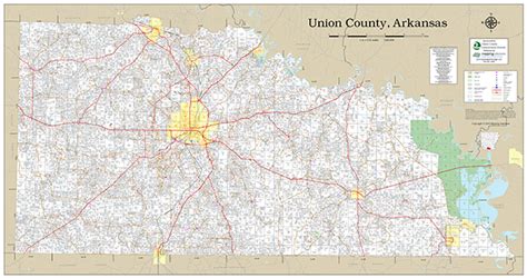 Union County Arkansas 2018 Wall Map Mapping Solutions