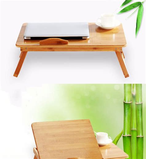 Adjustable Bamboo Computer Stand Laptop Desk Notebook Desk Laptop Bed