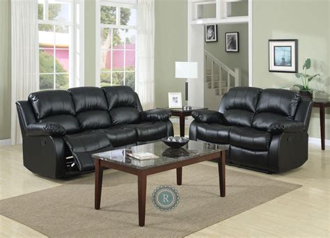Shop white living room sets. Cranley Black Reclining Living Room Set from Homelegance (9700BLK-3-2) | Coleman Furniture