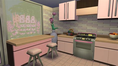 Cc Sims 4 Pink Kitchen Mediafire Pink Kitchen Pink Furniture