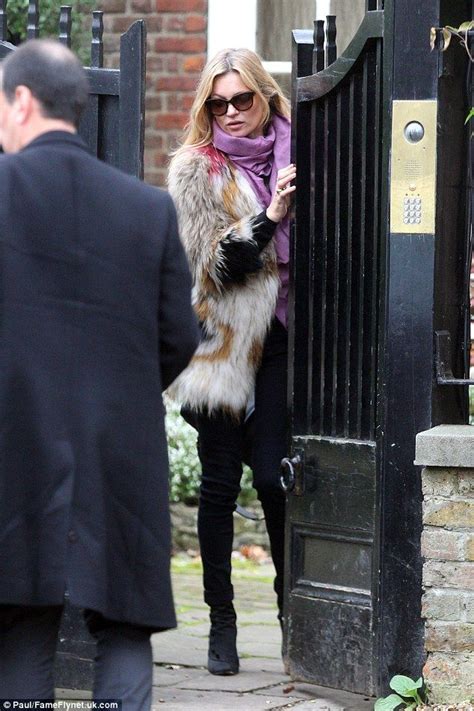 Kate Moss Steps Out In Wacky Fur Coat As She Heads To Lunch Kate Moss