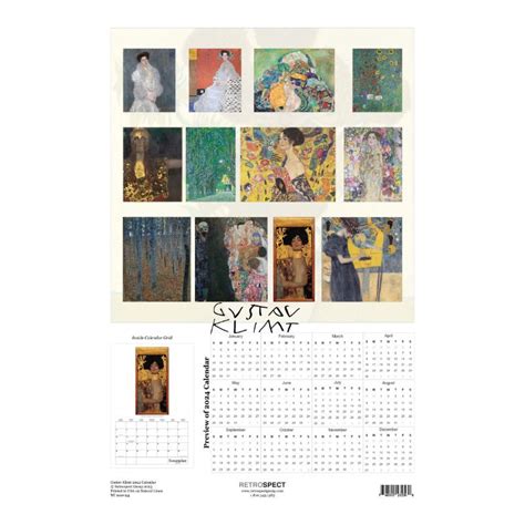 Gustav Klimt 2024 Wall Calendar VMFA Shop
