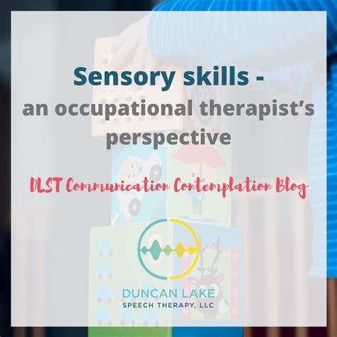 Sensory Skills An Occupational Therapist S Perspective Duncan Lake Speech Therapy