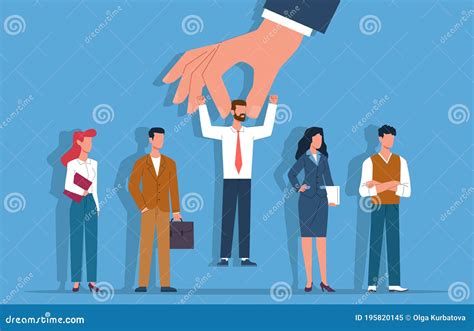 Recruitment. Selected Candidate from Group Business People, Employers