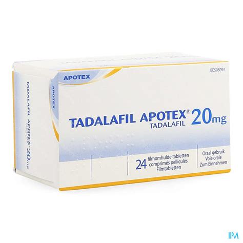 Tadalafil Apotex 20mg Filmomh Tabl 24 kopen - Pazzox, online apotheek