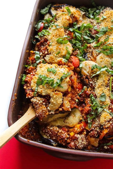 Vegan Eggplant Parmesan Bake Layers Of Happiness