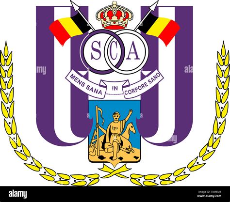 Logo of Belgian football team RSC Anderlecht - Belgium Stock Photo - Alamy