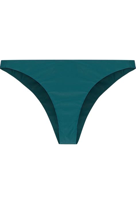 Mikoh Swimwear Synthetic Myako Low Rise Bikini Briefs Petrol In Green