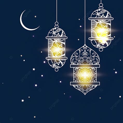 Ramadan Kareem Lantern Vector Png Images Ramadan Moon Light Effect
