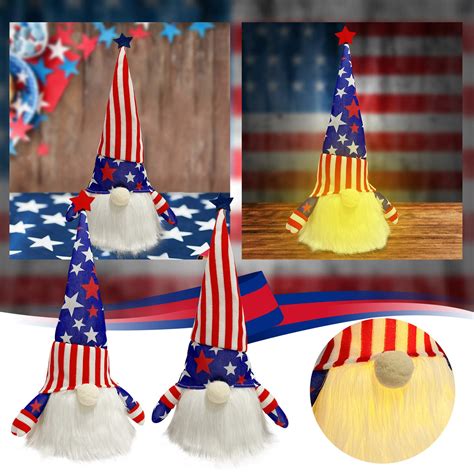 rudolph doll independence day faceless doll decoration craft gnome ornament elfs figurines