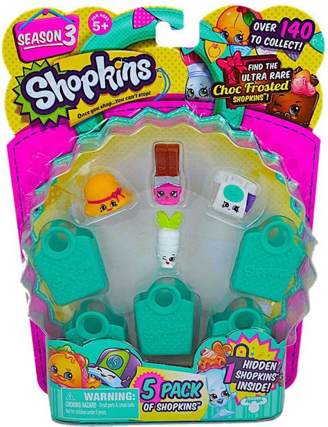 Shopkins Season 3 5 Pack Set 61 Collect All Of The Super Cute Series