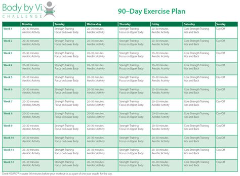 90 Day Workout Plan 9 Examples Format Pdf