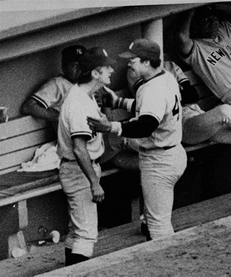 reggie jackson and billy martin clash in fenway park dugout in 1977 new york daily news