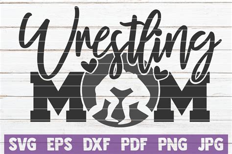 5 Wrestling Mom SVG Cut Files | Wrestling SVG Bundle