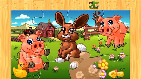 A Farm Animal Jigsaw Puzzle For Kids And Toddlers Online Game Hack And