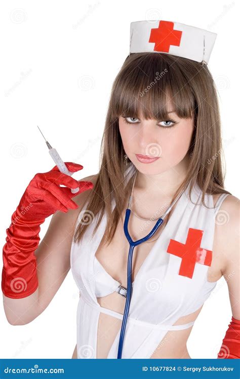 portrait of the sexy nurse stock images image 10677824