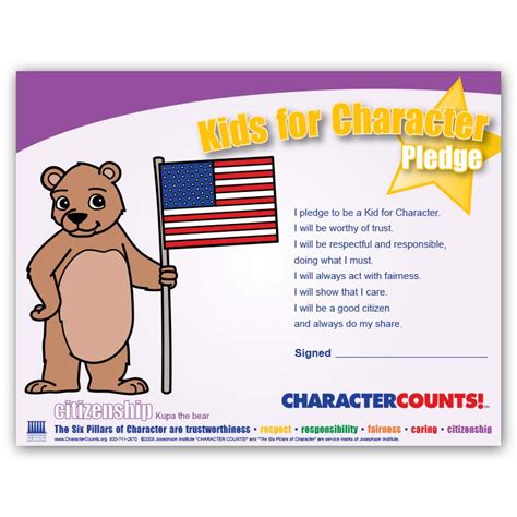 CHARACTER COUNTS! Certificates | CHARACTER COUNTS! Store