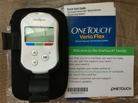 Onetouch Verio Flex Meter Blood Glucose Monitor Case Guide Open