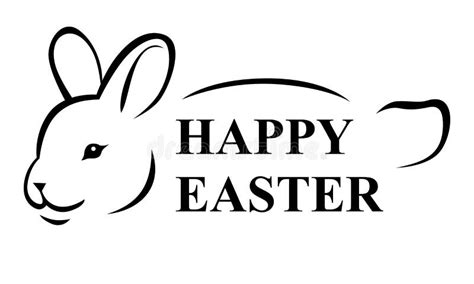 easter greeting icon with rabbit stock vector illustration of rabbit hare 241260624