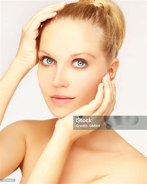 Portrait Of A Beautiful Blonde Woman Stock Photo Download Image Now