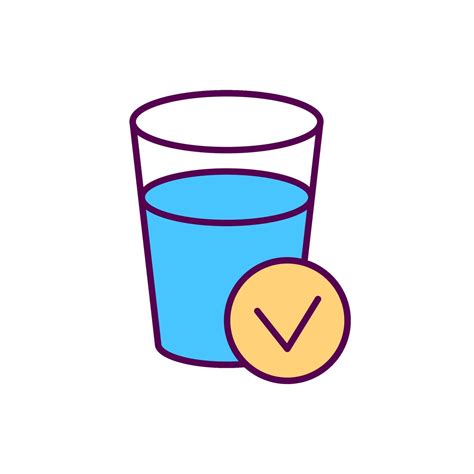 Staying Hydrated Rgb Color Icon 2206312 Vector Art At Vecteezy