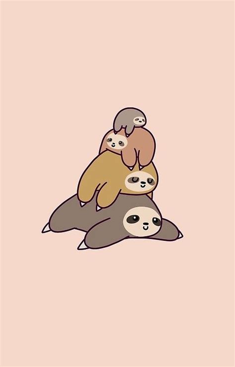 Sloth Stack Iphone Case And Cover By Saradaboru Cute Cartoon Wallpapers