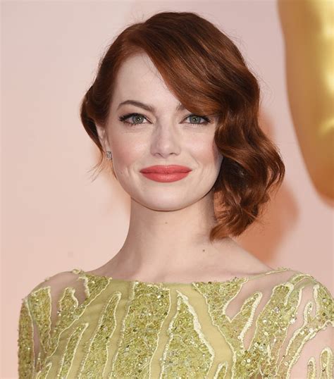 Emma Stone Is That You Behind Those Brunette Bangs