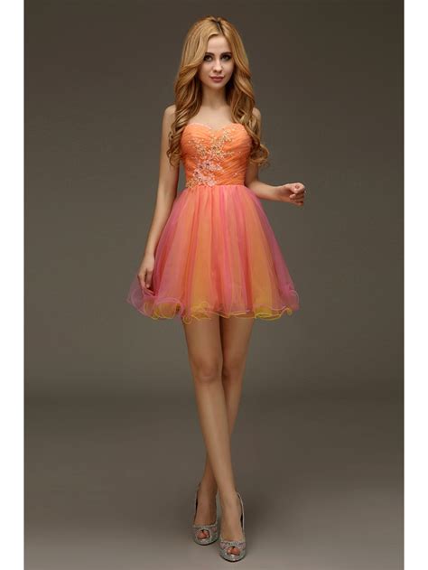 Real Image Simple Short Juniors Prom Dresses A Line Strapless