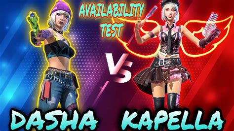 Free Fire New Character Kapella And Dasha Ability Test Gunfighter