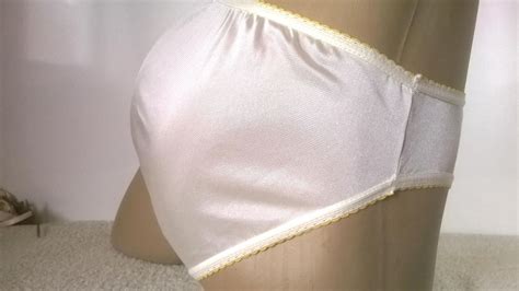 100 all nylon ivory teddy detail retro girls bikini panties knickers xs s ebay