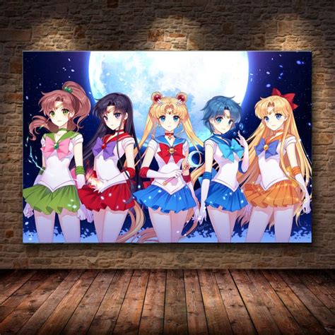 Sailor Moon Kawaii Pastel Poster Sailor Moon Art Print Anime Collection