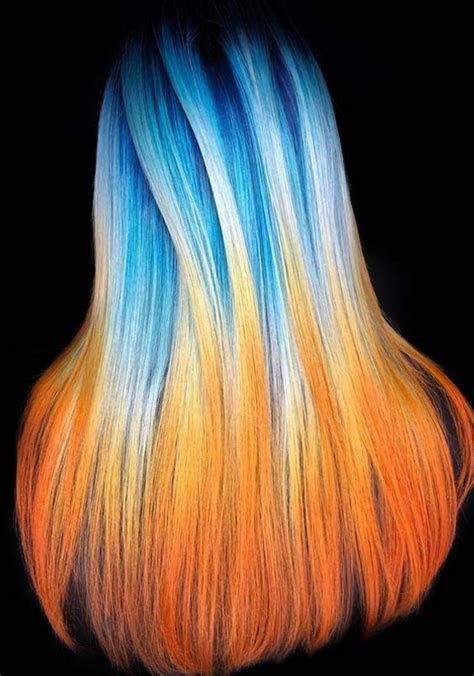 48 Best Blue And Orange Hair Colors Combinations For 2018 Hair Color