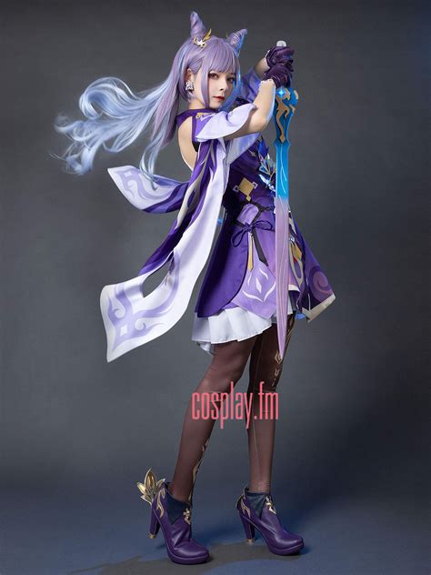 genshin impact keqing cosplay costume custom size for adult etsy