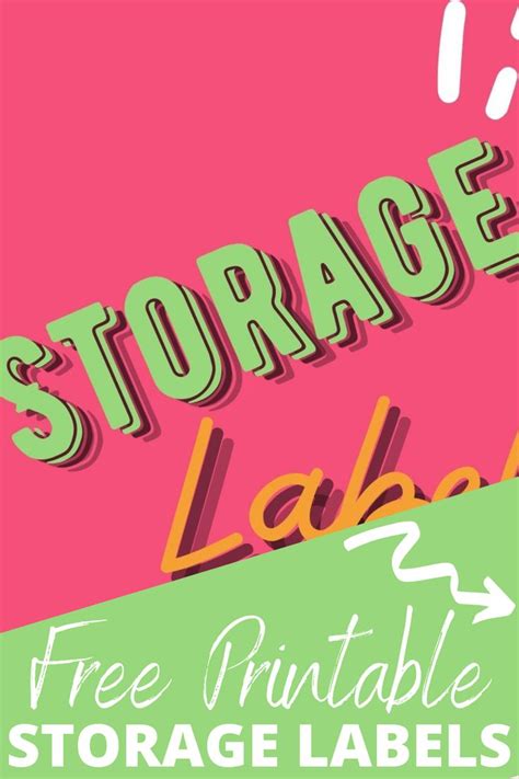 Organize Your Space With Free Printable Storage Labels
