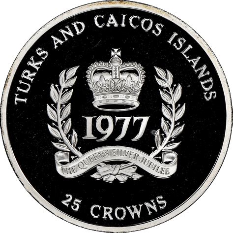 Turks Caicos Islands 25 Crowns KM 19 Prices Values NGC