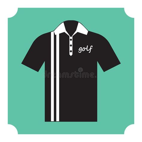 Golf T Shirt Vector Illustration Decorative Design Stock Vector