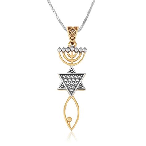 Marina Jewelry 925 Sterling Silver And Gold Plated Grafted In Messianic