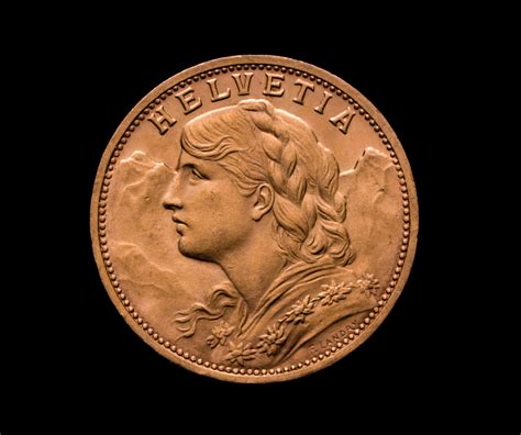 1935 B Swiss Helvetia 20 Francs Gold Coin Pristine Auction