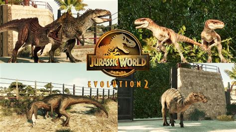 All Dominion Malta Dinosaurs Atrociraptor Lystrosaurus Jurassic World Evolution 2 Animations