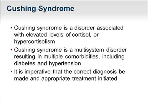 Update On Cushing Disease Diagnosis And Treatment Transcript