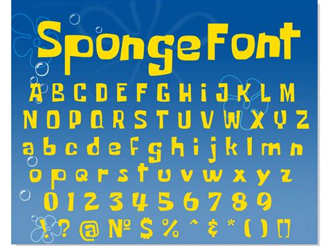 Spongebob Font Svg Sponge Bob Font Otf Spongebob Letters S Inspire