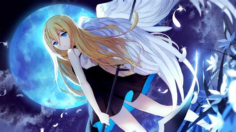 963671 blond hair blonde anime girls comic art scythe anime blue eyes angel of death