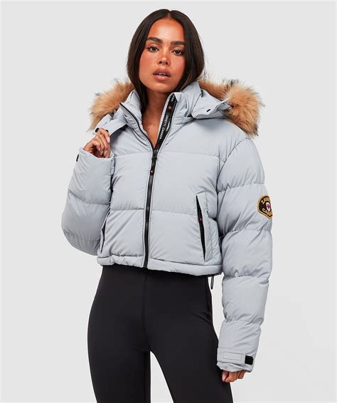 Zavetti Canada Womens Bellucci 20 Crop Jacket Grey Zavetti