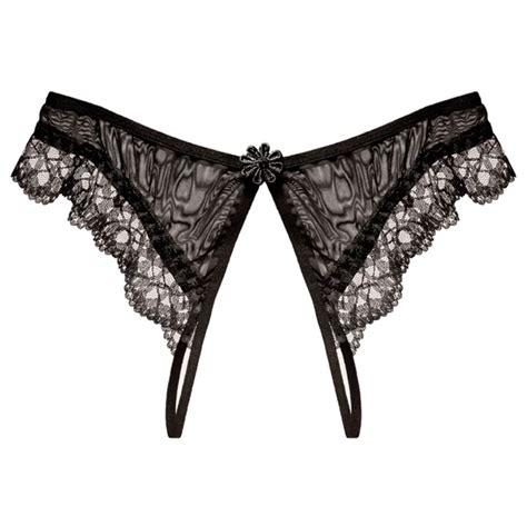 Discount Activity Womens Crotchless Panties See Through Lace Flaral