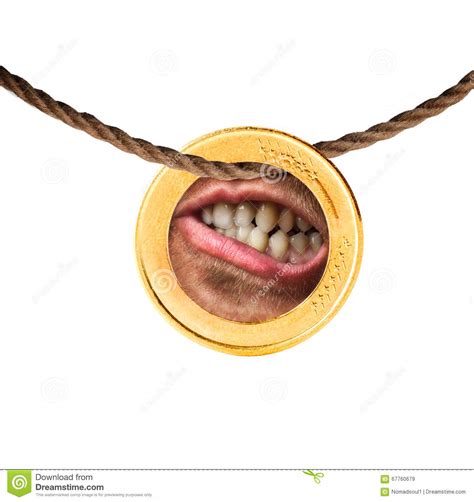 Human Mouth In The Coin Stock Image Image Of Head Isolated 67760679