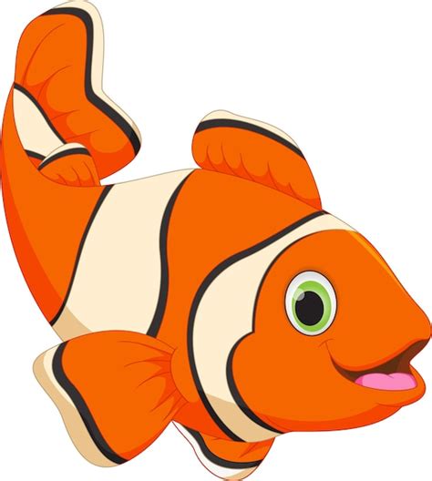 Premium Vector Cute Clown Fish Cartoon