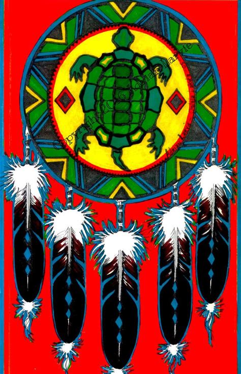Adrian Larvie Turtle And Feathers Native Art Native American Decor
